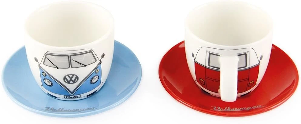 Brisa Vw Collection Vw T1 Transporter autobusėlio espreso puodelių rinkinys, 100 ml - priekis