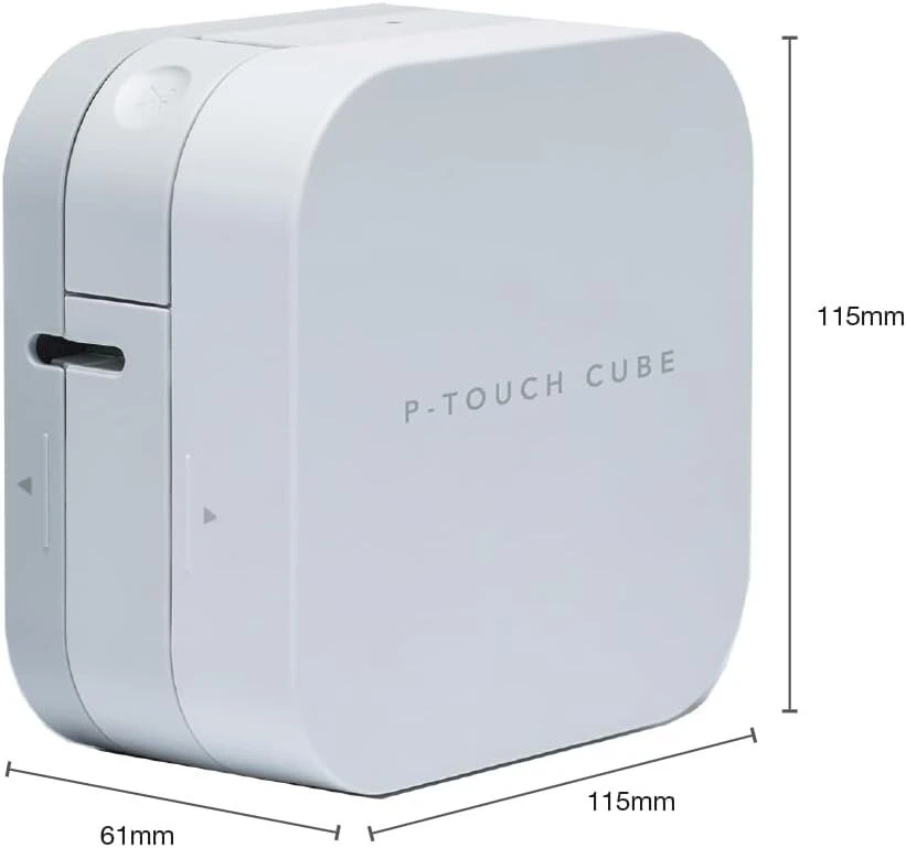 Brother P-touch Cube Bluetooth etikečių spausdintuvas (3,5–12 mm pločio Tze juostoms, iki 20 mm/sek. spausdinimo greitis)