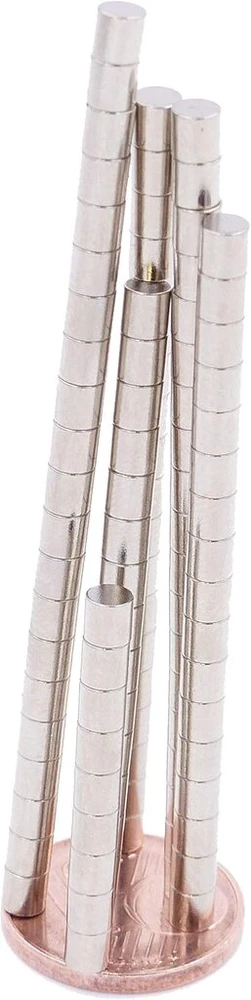 Brudazon 25 mini diskiniai magnetai 3 x 3 mm N52 stipriausio lygio neodimio magnetai itin stiprūs magnetai modeliavimui, nuotraukoms, lentai, skelbimų lentai, šaldytuvui, rankdarbiams, ypač stiprus magnetinis diskas