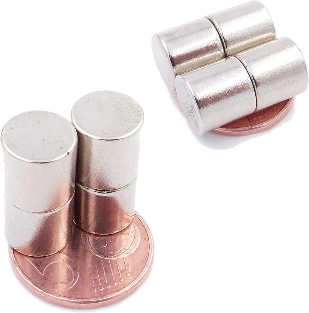 Brudazon 3 mini diskiniai magnetai 10 x 10 mm N52 stipriausio lygio neodimio magnetai itin stiprūs magnetai modelių gamybai, nuotraukoms, lentoms, skelbimų lentoms, šaldytuvams, rankdarbiams, itin stiprus magnetinis diskas