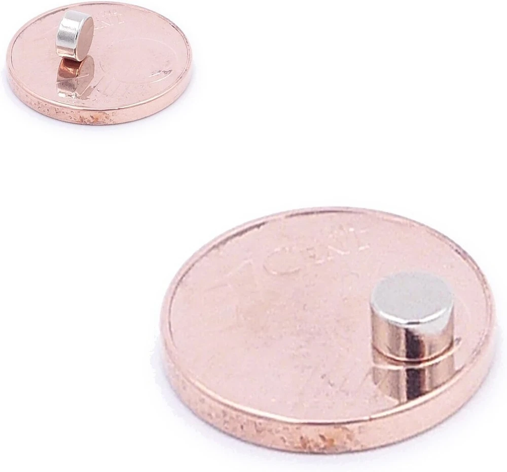 Brudazon 40 mini diskiniai magnetai rinkinys 4 x 1 mm + 4 x 2 mm + 4 x 3 mm + 4 x 4 mm n52 stipriausio lygio neodimio magnetai itin stiprus galios magnetas modelių gamybai amatų magnetinis diskas ypač stiprus