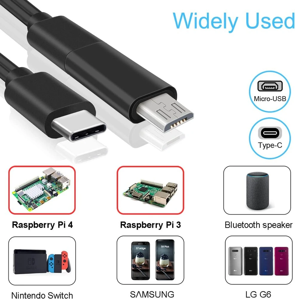 Bruphny maitinimo šaltinis, skirtas raspberry pi 4/3, 5.1v 3a usb-c maitinimo šaltinis su įjungimo/išjungimo jungikliu, skirtas raspberry pi 3, skirtas raspberry pi 4 modelis b