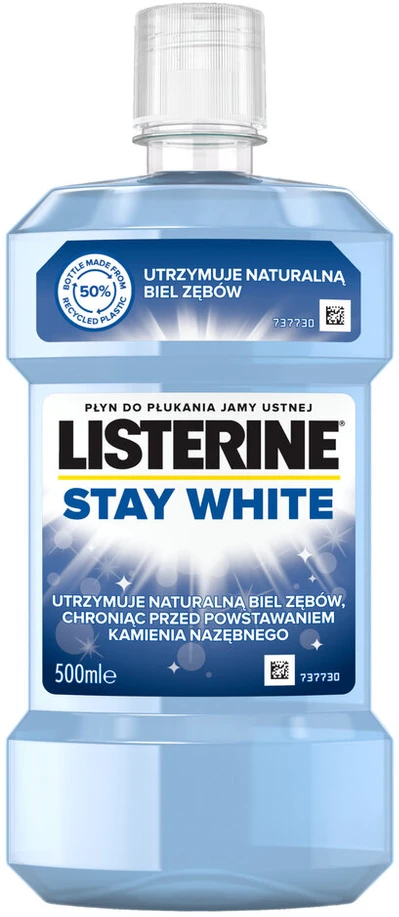 Burnos skalavimo skystis Listerine Stay Baltas 500ml