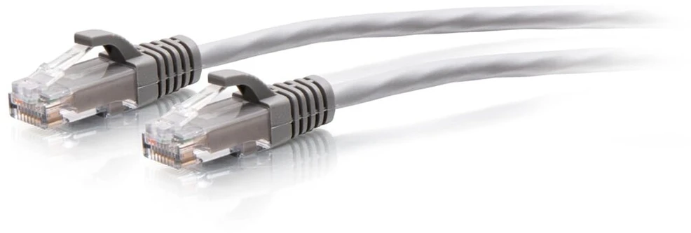 C2g Cat6a itin lankstus plonas ethernet kabelis, idealiai tinkantis maršrutizatoriui, modemui, internetui, wifi dėžutėms, XBOX, Ps5, Smart Tv, Sky Q, Ip kamerai, itin dideliam interneto greičiui - pilkas
