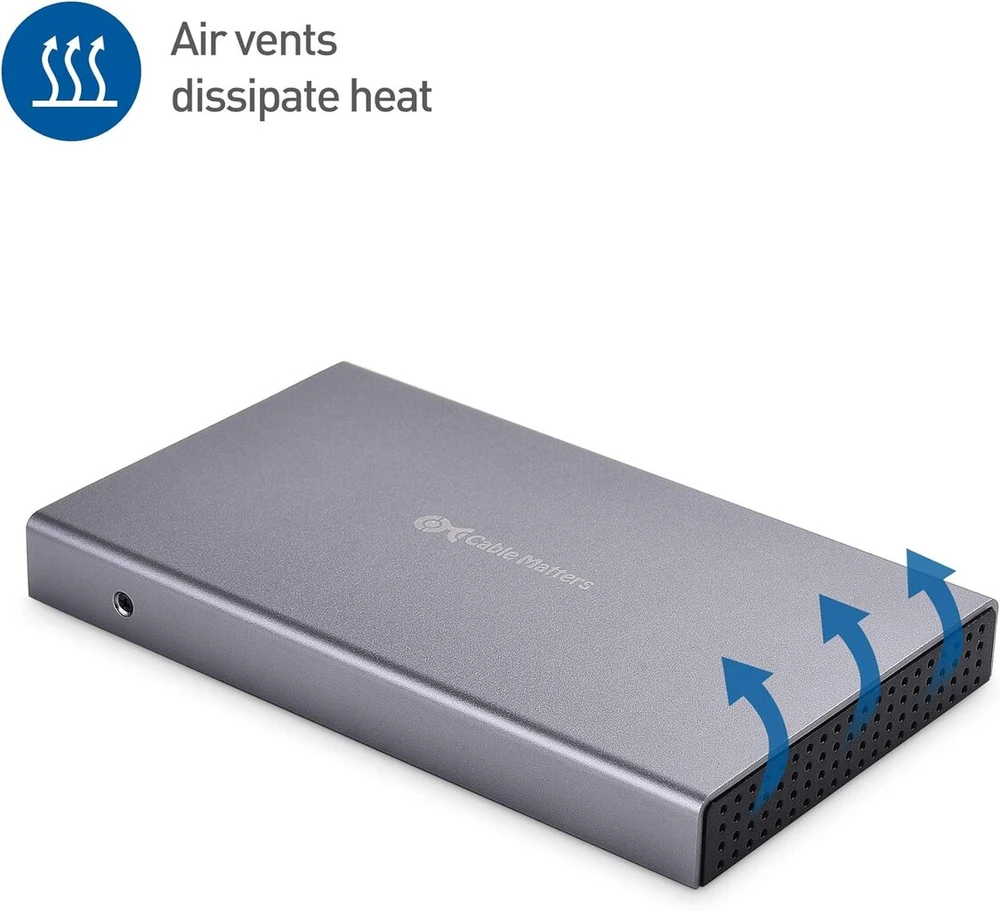 Cable Matters aliumininė 10 gbps usb 3.1 gen 2 išorinė ssd standžiojo disko dėžutė (usb c dėžutė, ssd dėžutė) su usb-c ir usb-a kabeliu - usbc, thunderbolt 3, usb4 ir thunderbolt 4 prievadais suderinama