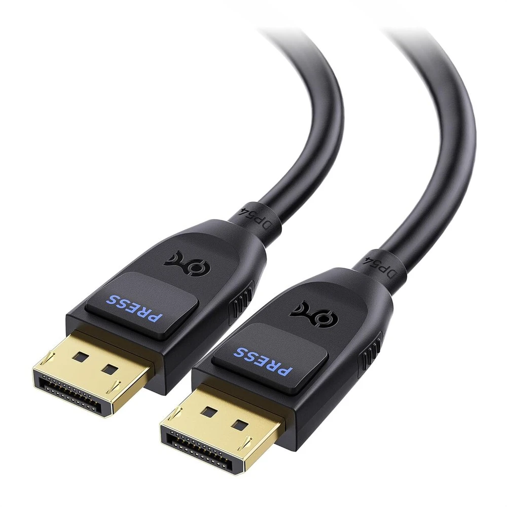 Cable Matters [vesa sertifikuotas] 54 gbps displayport 2.1 kabelis 3 m, dp54 kabelis su 8k 165 hz, 4k 500 hz juodos spalvos su freesync, g-sync ir hdr, skirtas žaidimų monitoriui, pc, rtx 4080/4090, rx 7900
