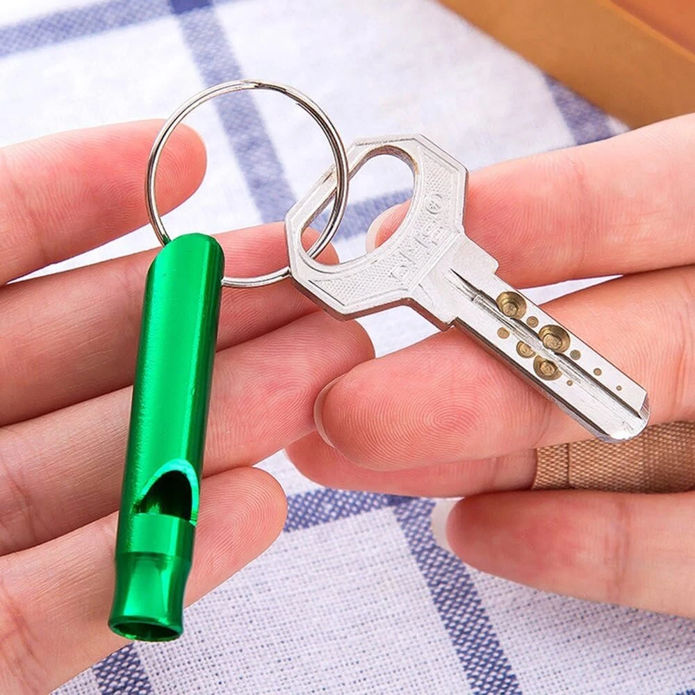 Cablepelado Išgyvenimo švilpukas, avarinis švilpukas, sportinis švilpukas, aliuminio lydinys, tinkamas veiklai lauke, žalias