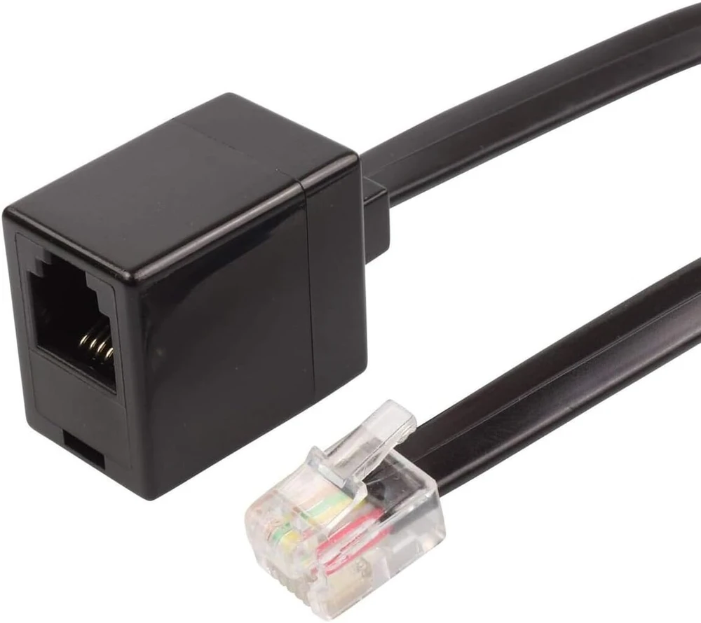 Cablepelado telefono ilgintuvas, rj11, ilgintuvas, telefono kabelis, modulinis 6p4c, vakarinis kabelis, rj11, telefono ilgintuvas, faksas, modemo maršrutizatorius dsl, vdsl, isdn internetas, 6 m