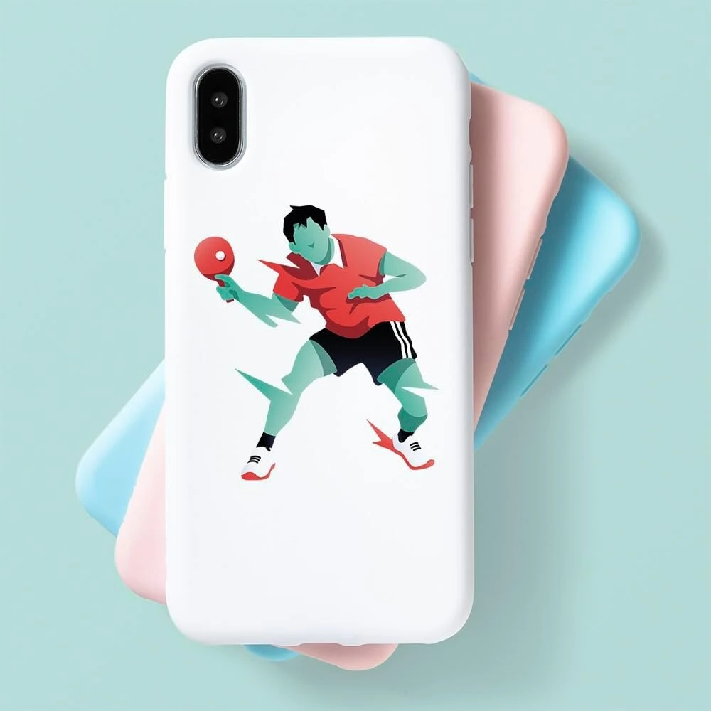 Cadox - Ping Pong stalo teniso lipdukas - Sportinis lipdukas - Iš anksto iškirptas lipdukas ant balto vinilo - Atsparus Uv spinduliams ir plaunamas - Telefonui, nešiojamam kompiuteriui, sąsiuviniui, langams - 95 x 125 mm