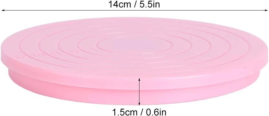 Cake Spinner Turntable 14 cm 360 laipsnių mini sukamasis torto stovas, skirtas virtuvės sausainių desertų dekoravimui kepant (2 vnt.)