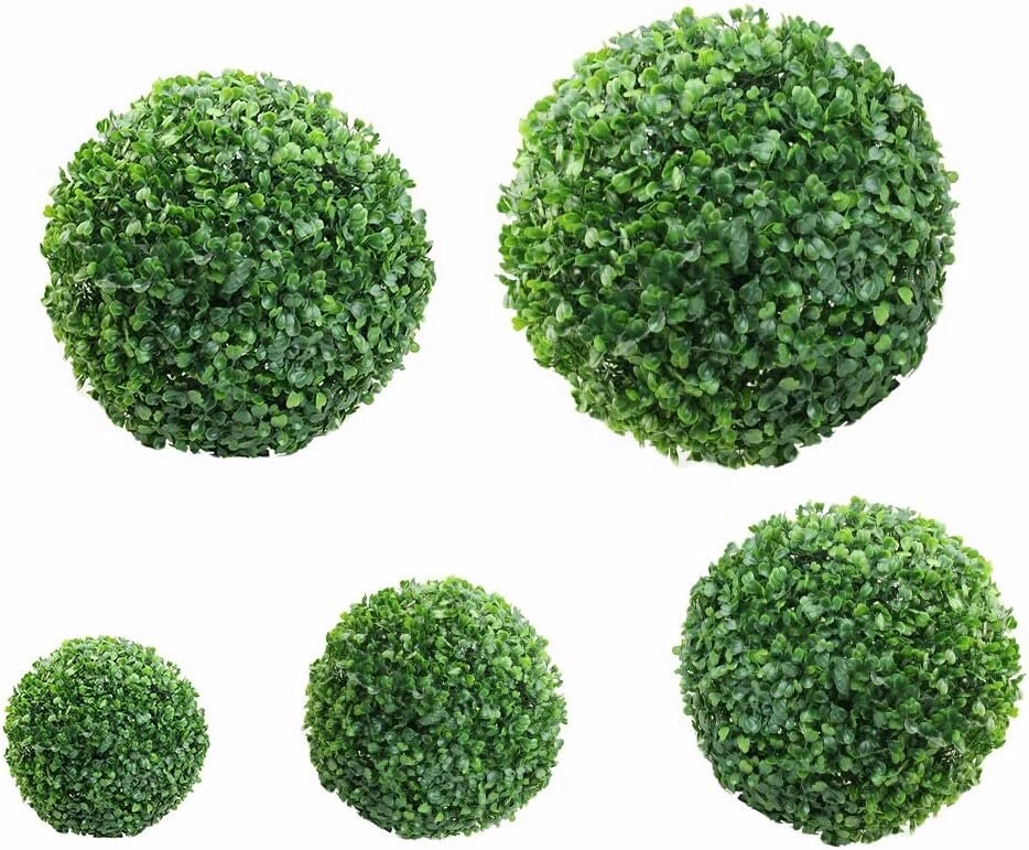 Calayu dirbtinis buksmedžio rutulys, dirbtinių augalų dekoracija buksmedžio rutulys plastikinių augalų žolės rutulio dekoracija namų lauko vestuvių vakarėliui