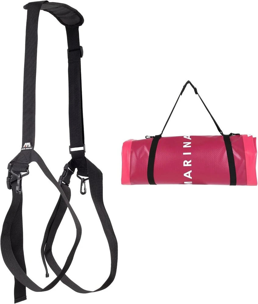 Campsup Aqua Marina Sup lentų nešimo diržas, nešiojamas irklavimo lentos diržas per petį, juodas