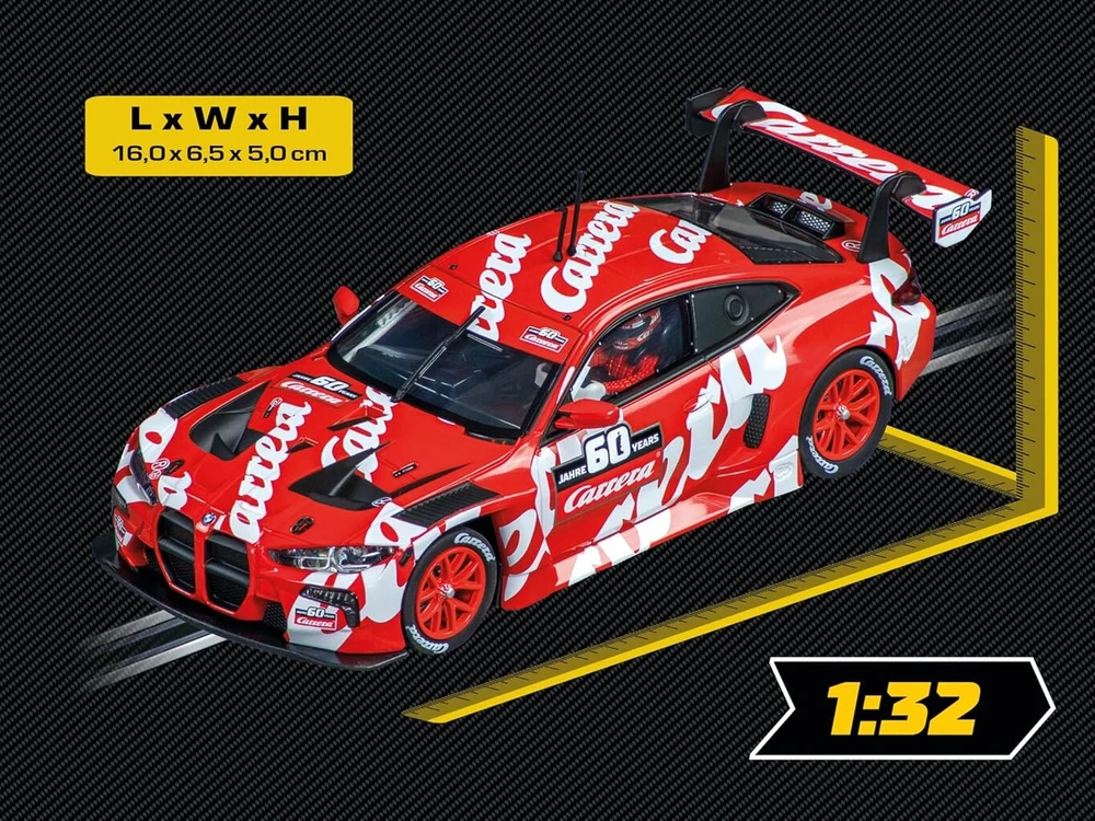Carrera - 20031079 - digital 132 i bmw m4 gt3 60 metai i iconic motorsport car i original bmw licence i slot car mastelis 1:32 i special anniversary modelis i autentiški švytintys priekiniai ir galiniai žibintai