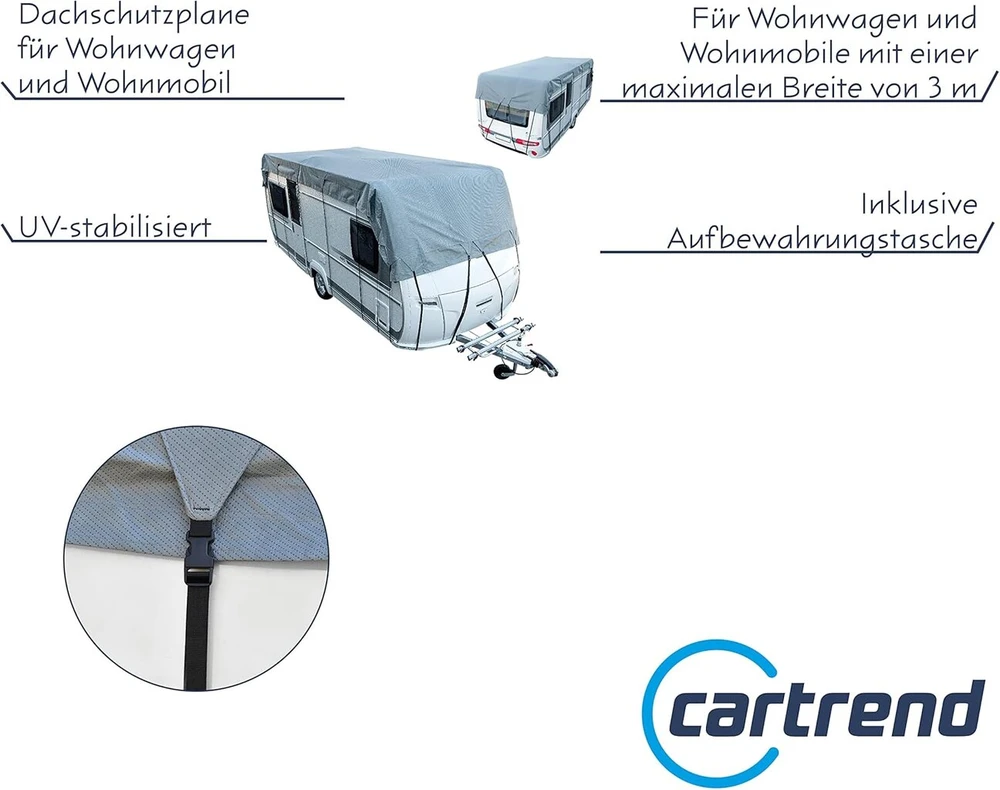 Cartrend apsauginis brezentas karavano stogui, apsauginis stogo uždangalas karavanams