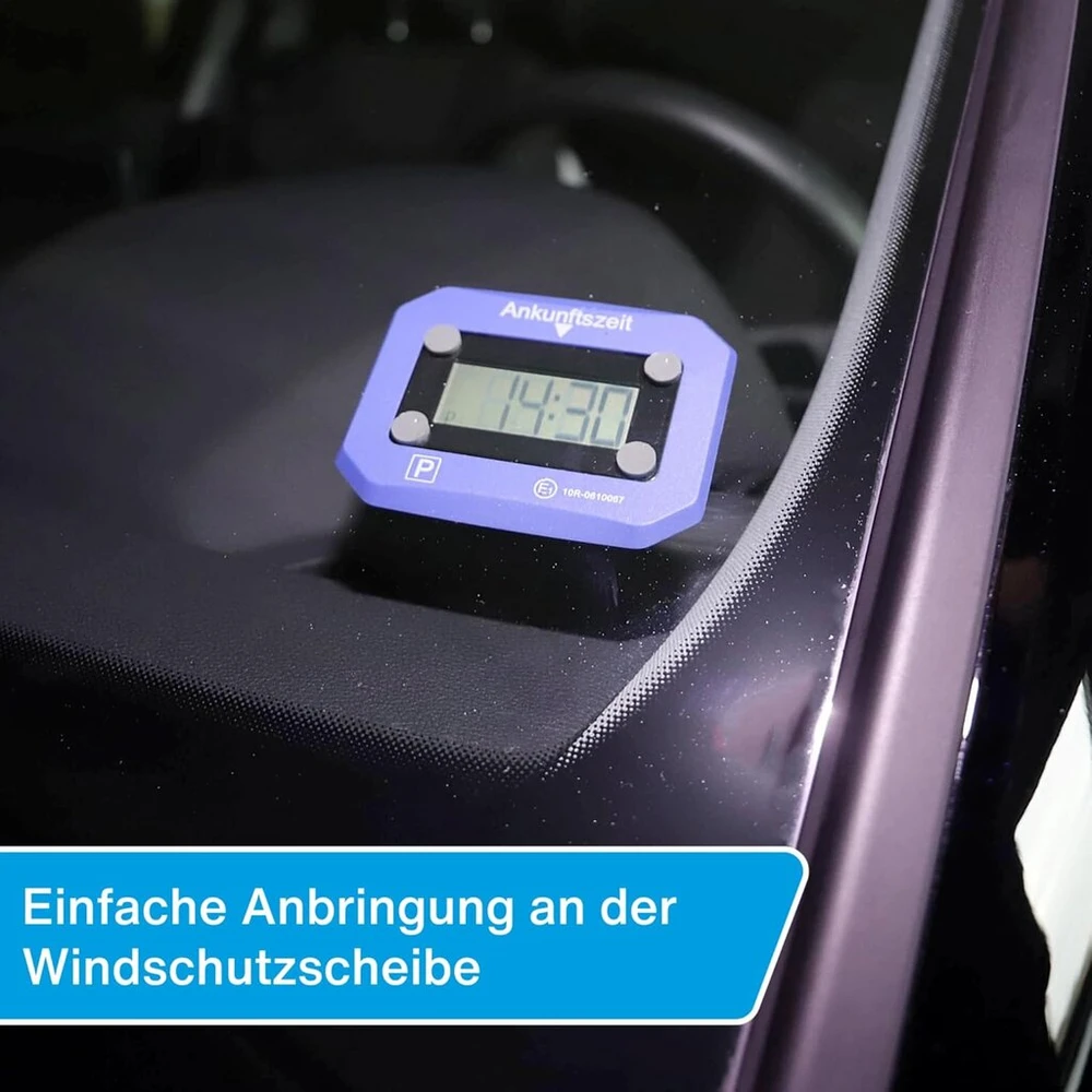 Cartrend skaitmeninis automobilio parkavimo laikmatis, elektroninis parkavimo diskas su kba patvirtinimu, automatinis atvykimo laikas, su ekranu, patikimas, su baterija ir 3m lipdukais
