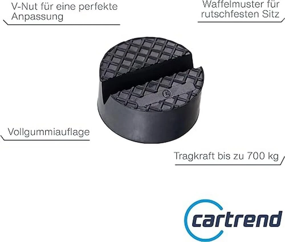 Cartrend universalus guminis padėklas domkratui ir keltuvui, standartinė versija