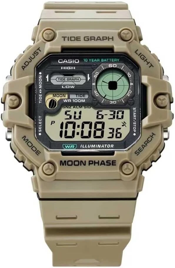 Casio laikrodis Ws-1700h-5avef, žalias, sportinis, madingas