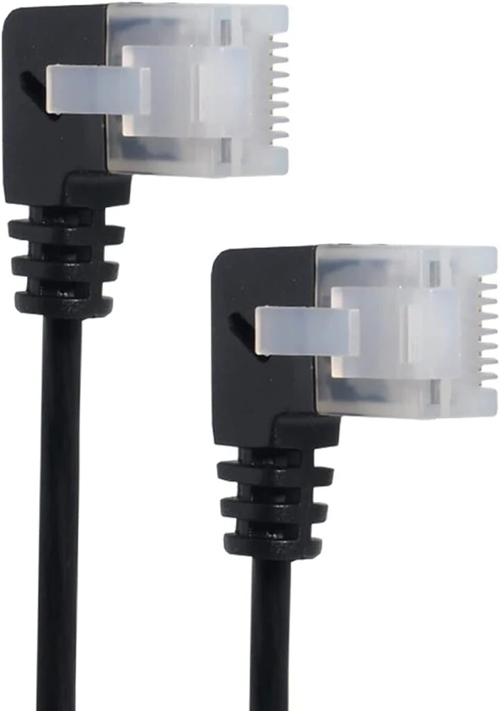 Cat6 90° Kairinis Kampinis Ethernet Kabelis 25cm