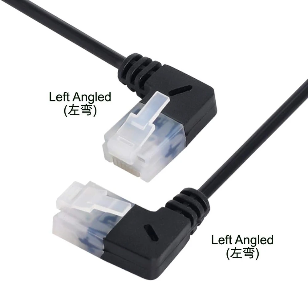 Cat6 90° Kairinis Kampinis Ethernet Kabelis 25cm
