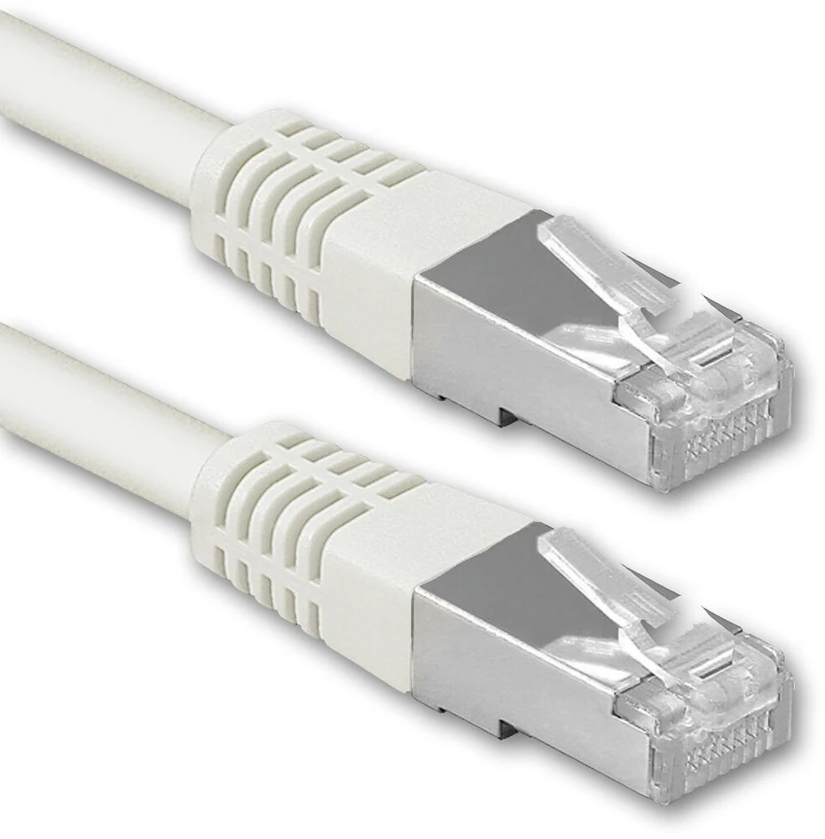 Cat6 ethernet lan patch cord tinklo kabelis cat 6 - 2m baltas - 1 vnt. sftp pimf lszh varinis