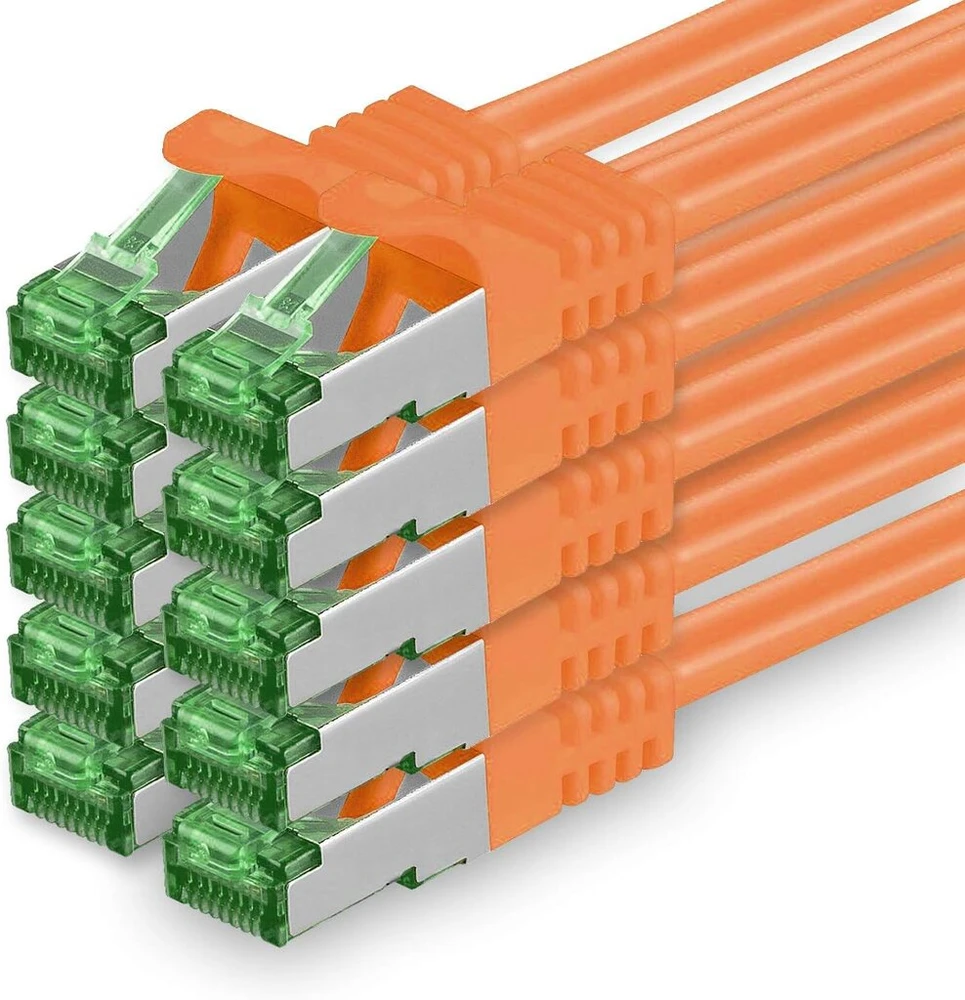 Cat7 tinklo kabelis - cat 7 ethernet kabelis, tinklo / interneto / dsl / modemo / maršrutizatoriaus / hub patch kabelis, lan kabelis, raw kabelis, 10 gb/s (s-ftp pimf), patch kabelių rinkinys su rj 45 jungtimi, cat.6a
