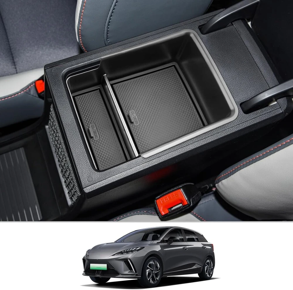Cdefg Suderinamas su Mg4 Mg 4 Ev Electric 2023 2024 Centrinės Konsolės Organizuojančia Dėžute Mg4 Saugojimo Automobilio Centrinės Konsolės Padėklu Mg4 2024 Priedai (juodas)