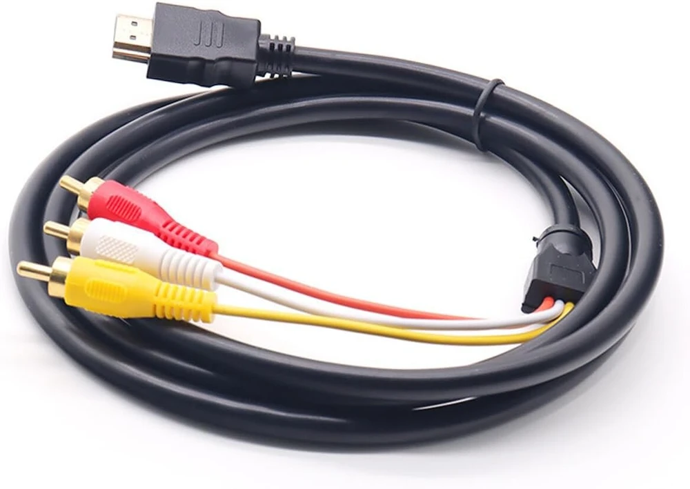 Cenpek Hdmi adapteris Rca į Hdmi didelės raiškos audio video kabelis Av audio video konverterio kabelis 1.5m - 2 vnt.