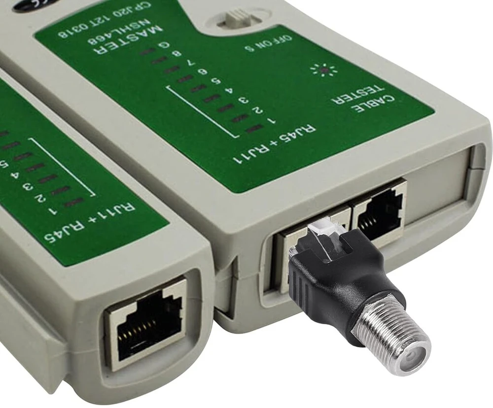 Cerrxian 4 vnt. Rf į Rj45 koaksialinis konverteris Rf moteriškas į Rj45 vyriškas koaksialinis adapteris linijos testeriui