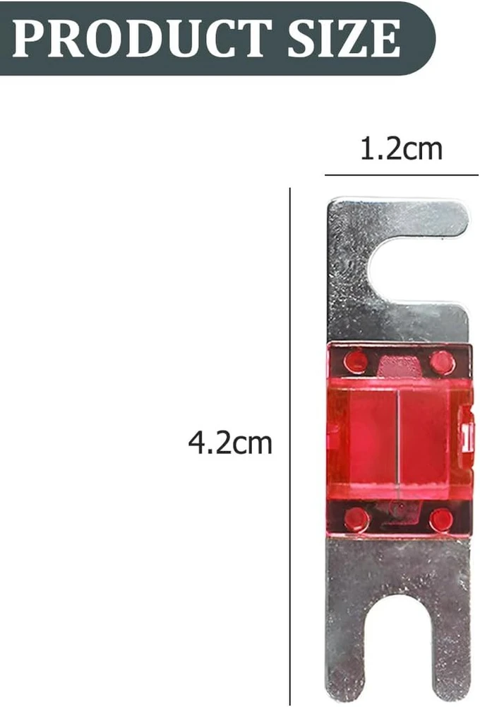 Cgeamdy 6 mini Anl saugiklių rinkinys, audio video sistemos elektroninis saugiklis, mini Anl saugiklių pakuotė, mažas šakės varžto audio saugiklio lizdas (50a)
