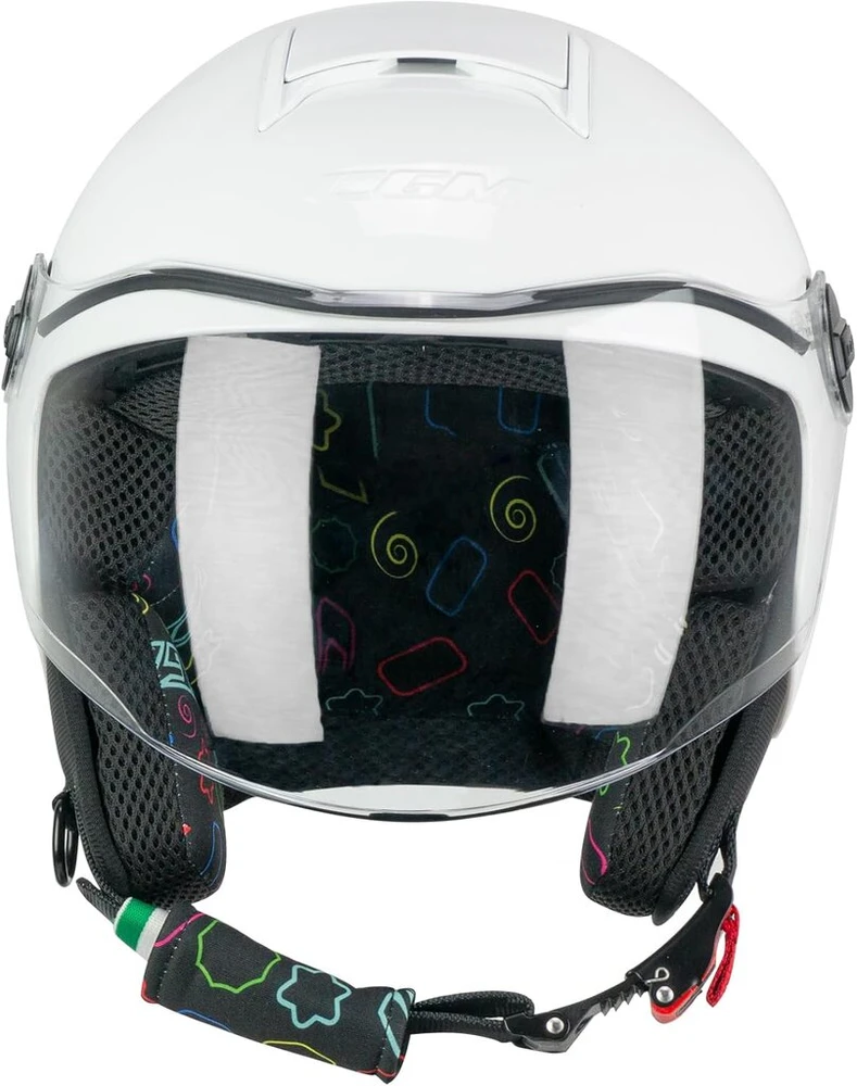 Cgm atviras šalmas 261a Mini Mono Baltas Ym (49-50cm)