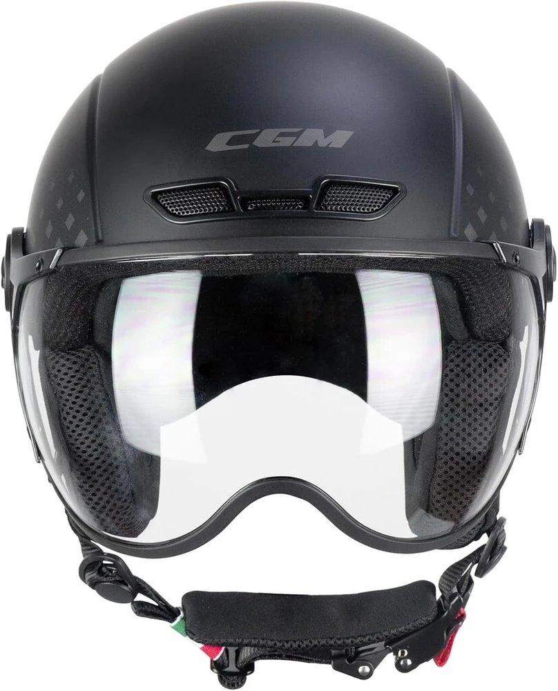 Cgm ebi unisex slidinėjimo šalmas suaugusiems, matinis juodas/pilkas, xl (60 cm)