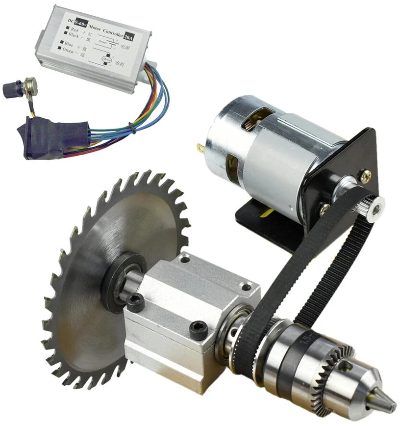 Chancs elektrinis variklis 775 „pasidaryk pats“ elektrinis stalo pjūklas mini diskinis pjūklas akumuliatorinis variklis dc 24v 12000rpm pwm greičio reguliatorius išėjimo įtampa dc 9-60v