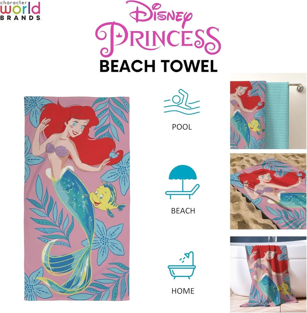 Character World oficialus Disney Princess Ariel ir Flounder rankšluostis | Povandeninis malonumas, itin minkštas