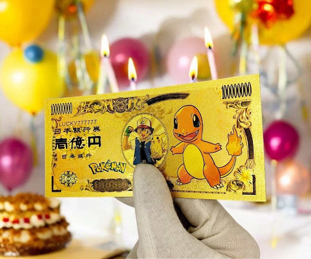 Charmander pokemon kolekcinė pvc banknotų taupyklė, dovana gimtadieniui