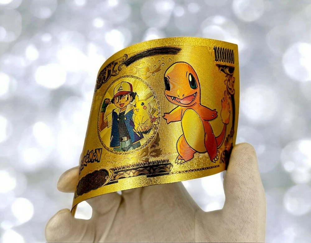 Charmander pokemon kolekcinė pvc banknotų taupyklė, dovana gimtadieniui