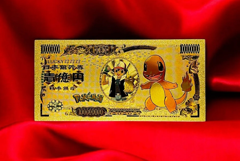 Charmander pokemon kolekcinė pvc banknotų taupyklė, dovana gimtadieniui
