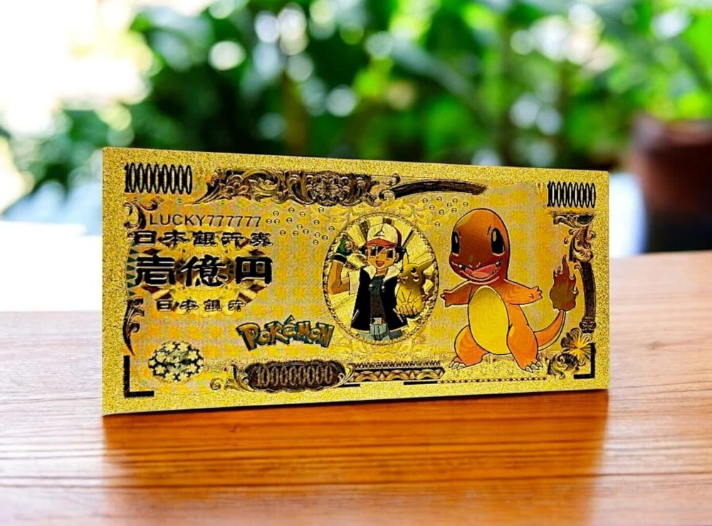 Charmander pokemon kolekcinė pvc banknotų taupyklė, dovana gimtadieniui