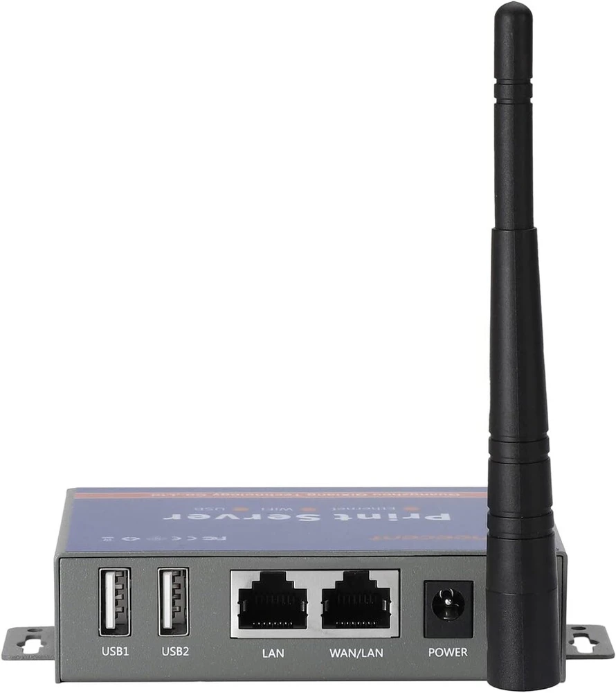 Cheecent belaidis spausdinimo serveris, skirtas usb spausdintuvams (ne plug & play), 2 prievadų usb spausdinimo serveris, konvertuoja laidinį spausdintuvą į belaidį wifi ethernet tinklą, suderinamas su windows mac