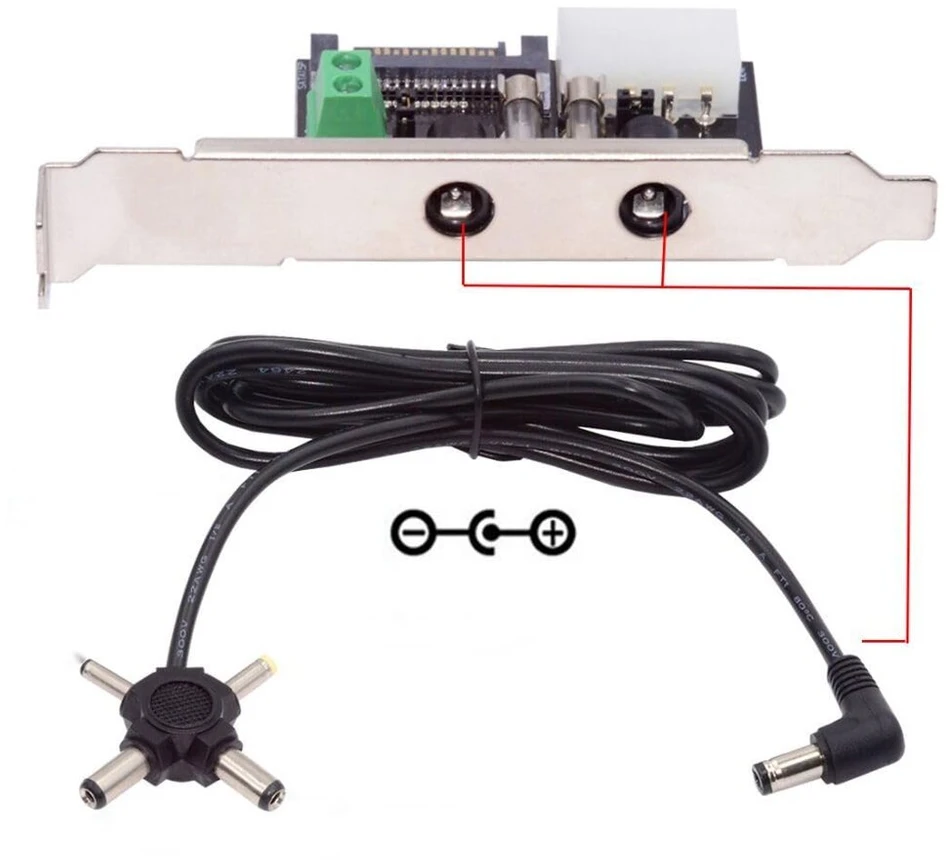 Pagrindinė plokštė Chenyang motininės plokštės sata/ide maitinimo į dc 12v/5v jumper maitinimo adapterio keitiklis su 12 cm pci-e laikikliu