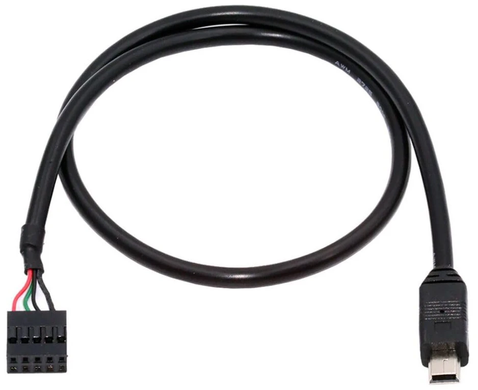 Chenyang Usb 2.0 9 kontaktų 10 kontaktų pagrindinės plokštės jungtis į mini Usb 5 kontaktų duomenų kabelį 0,5 m