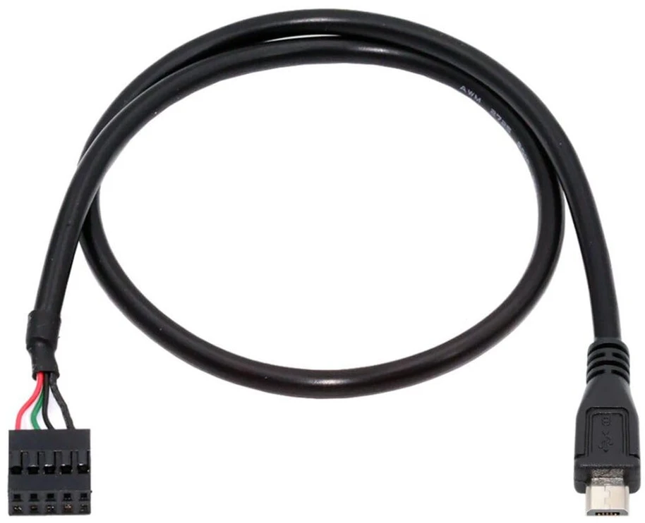 Chenyang Usb 2.0 9 Pin 10 Pin motininės plokštės jungtis į Micro Usb 5 Pin duomenų kabelį 0.5 m