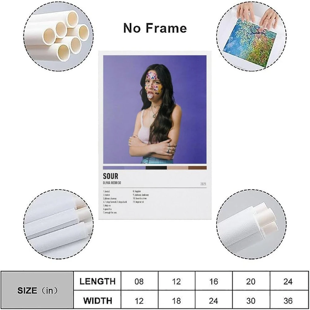 Chimosheji Olivia Rodrigo minimalistinis muzikos plakatas sienų dekoravimo paveikslas miegamojo paveikslai plakatas 30x45cm be rėmo