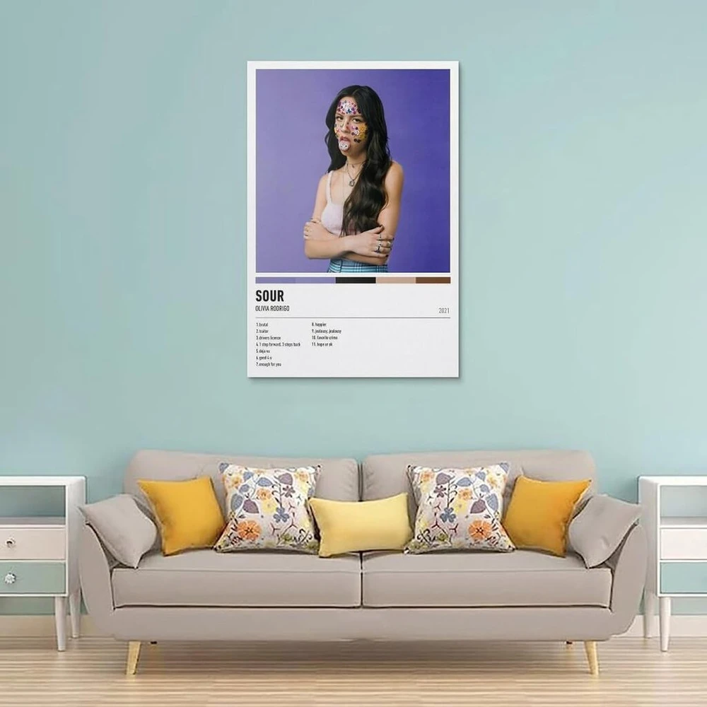 Chimosheji Olivia Rodrigo minimalistinis muzikos plakatas sienų dekoravimo paveikslas miegamojo paveikslai plakatas 30x45cm be rėmo