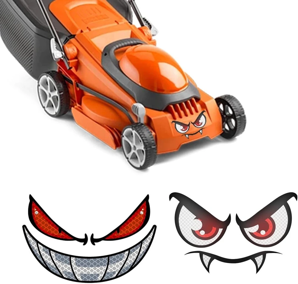 Chserok lipdukai robotui vejapjovei, 2 vnt., lipdukai akims, vejapjovės roboto pvc lipdukai, atspindintys lipdukai vejapjovėms, motociklams, šalmams