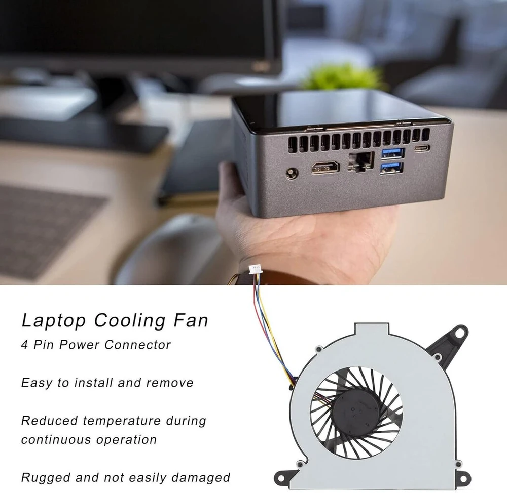 Ciciglow nešiojamojo kompiuterio cpu aušinimo ventiliatorius, skirtas nuc10i3fnh nuc10i5fnh nuc10i7fnh ns65b01 4 kontaktų