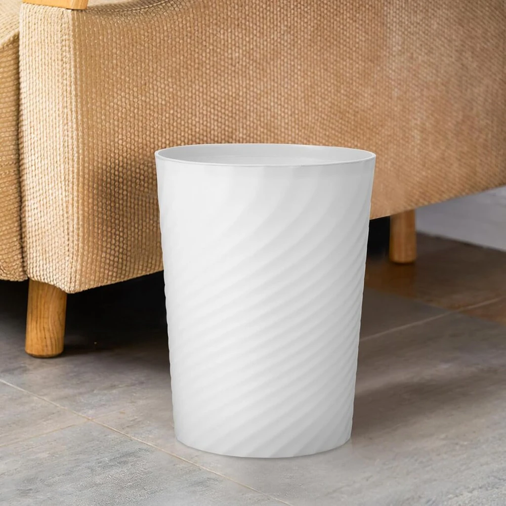 Ciieeo plastikinis šiukšlių kibiras - 12l atidaromas šiukšlių kibiras apvalus šiukšlių kibiras popieriaus atliekų dėžė biuro organizatorius miegamajam biurui vonios kambariui virtuvei