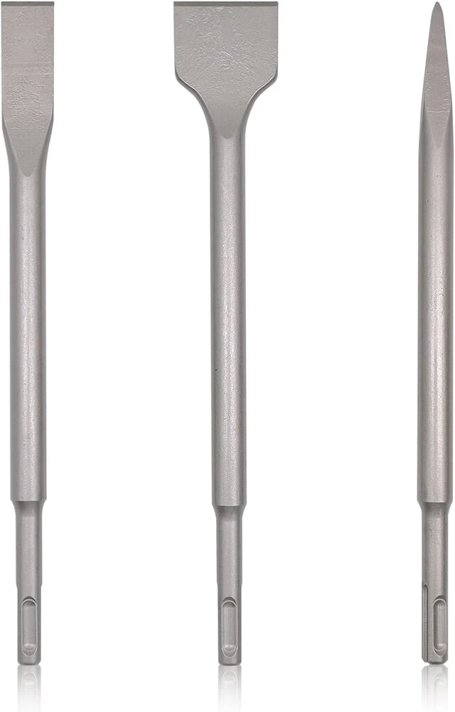 Cisolen 3 dalių kaltų rinkinys, kaltas plytelėms, platus kaltas 20 mm, plokščias kaltas 40 mm, smailus kaltas (250 mm ilgio), sds plus kaltas, kaltas plytelėms, betonui, akmeniui, skirtas griovimo ir renovacijos darbams