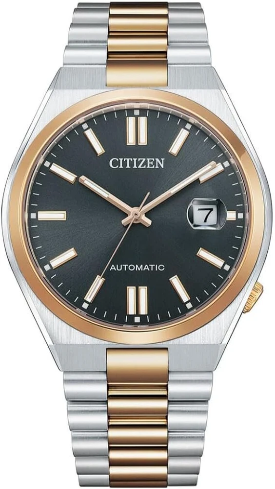 Citizen vyriškas pilkas mechaninis laikrodis pilku ciferblatu Nj0154-80h, pilkas, mechaninis