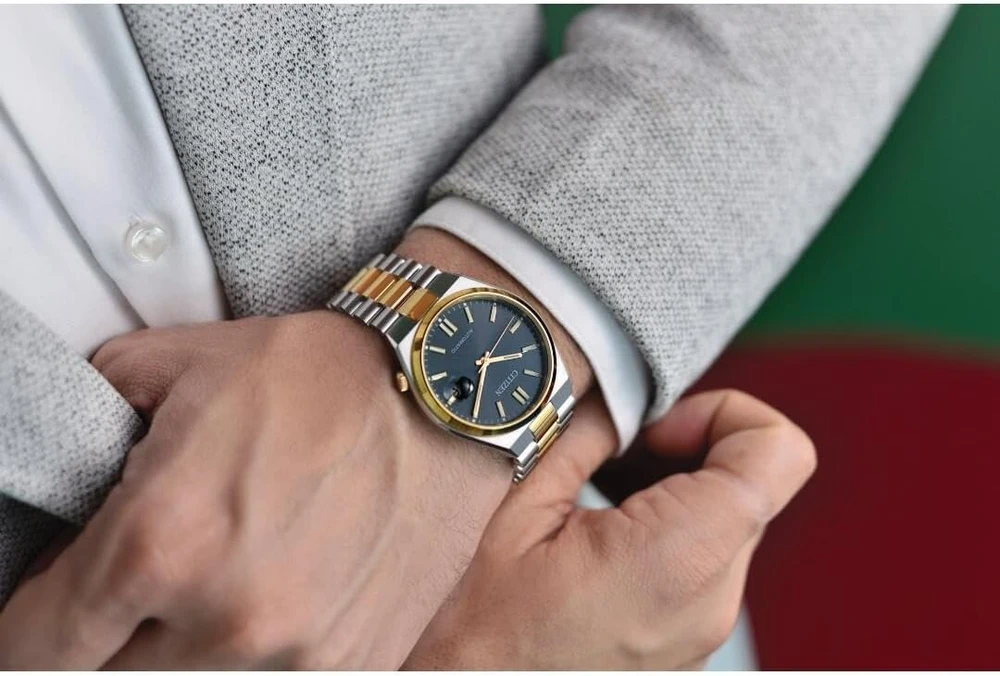 Citizen vyriškas pilkas mechaninis laikrodis pilku ciferblatu Nj0154-80h, pilkas, mechaninis