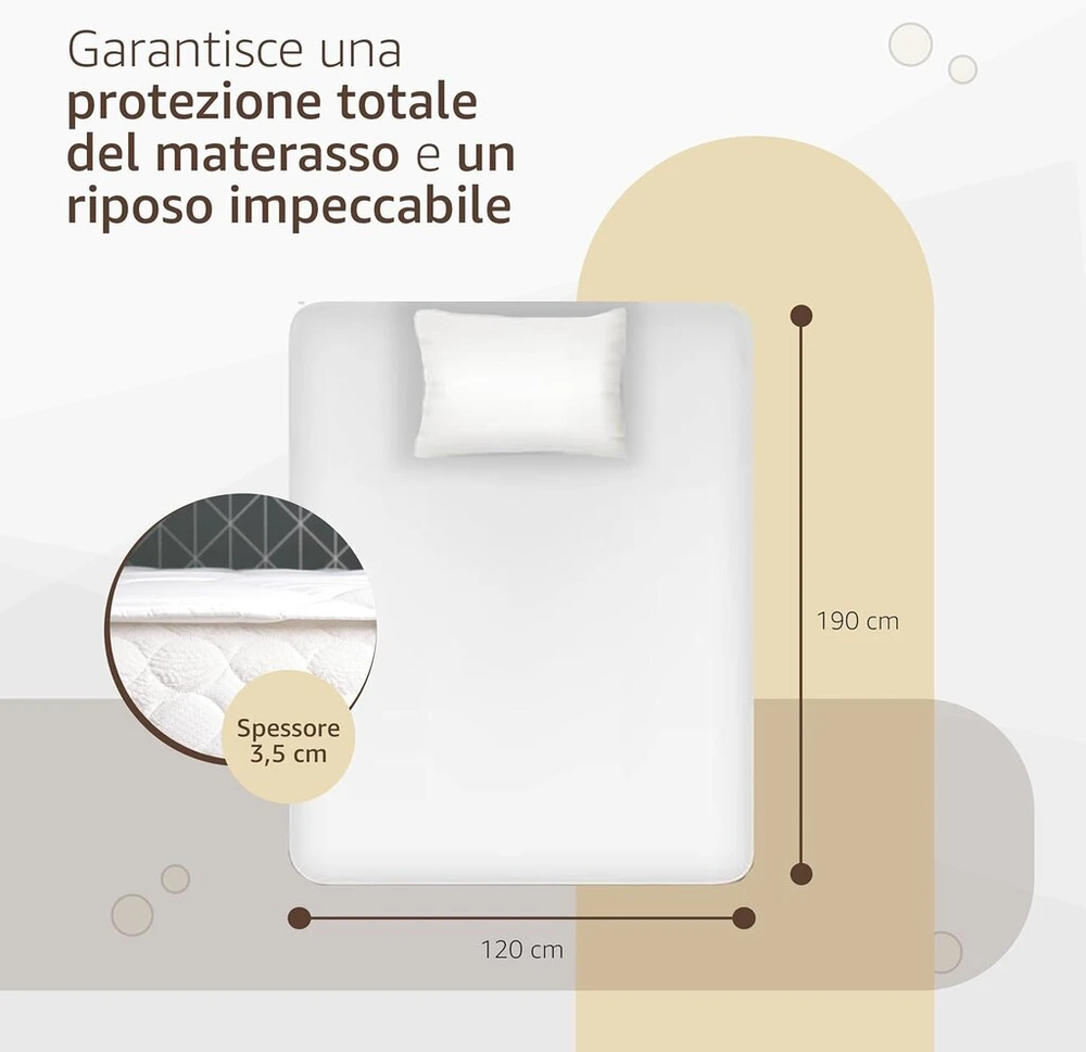 Lova Čiužinio antčiužinis 120x190 cm, itališkas, su elastingomis juostomis